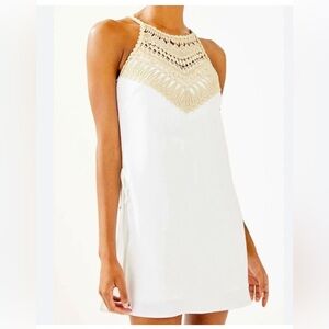 Lily Puitzer Pear White And Gold Dress size 4